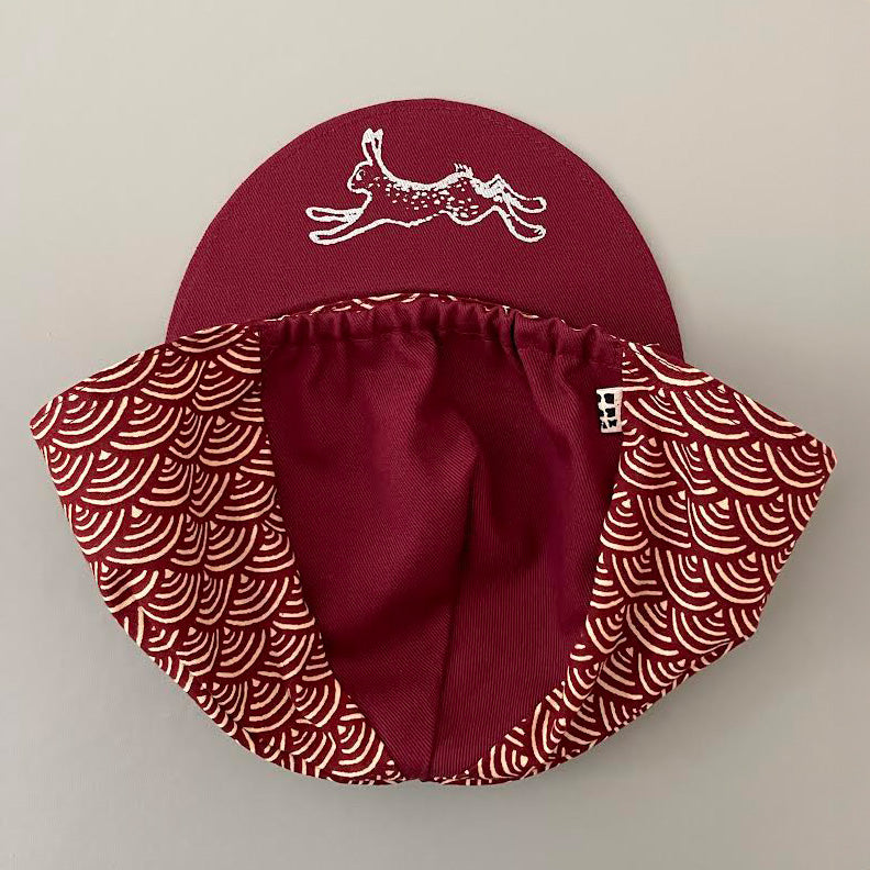 Tortoise & Hare Cycling Cap - Seigaiha Wave Pattern
