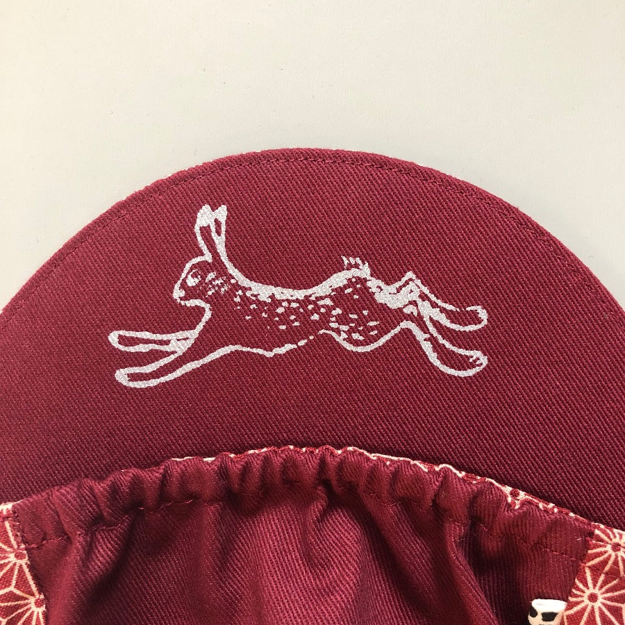 Tortoise & Hare Cycling Cap - Red Asanoha Pattern