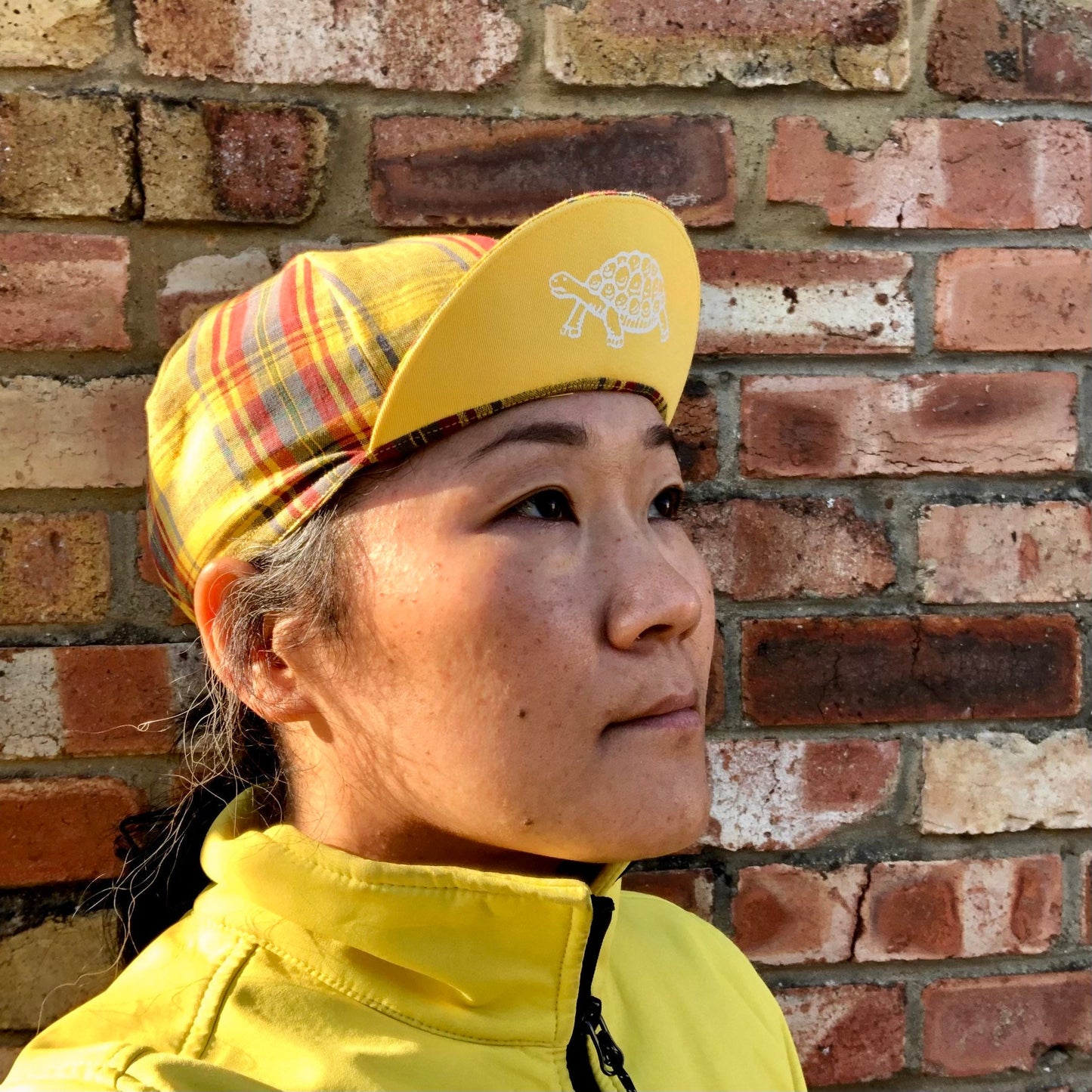 Tortoise & Hare Cycling Cap - Yellow Tartan